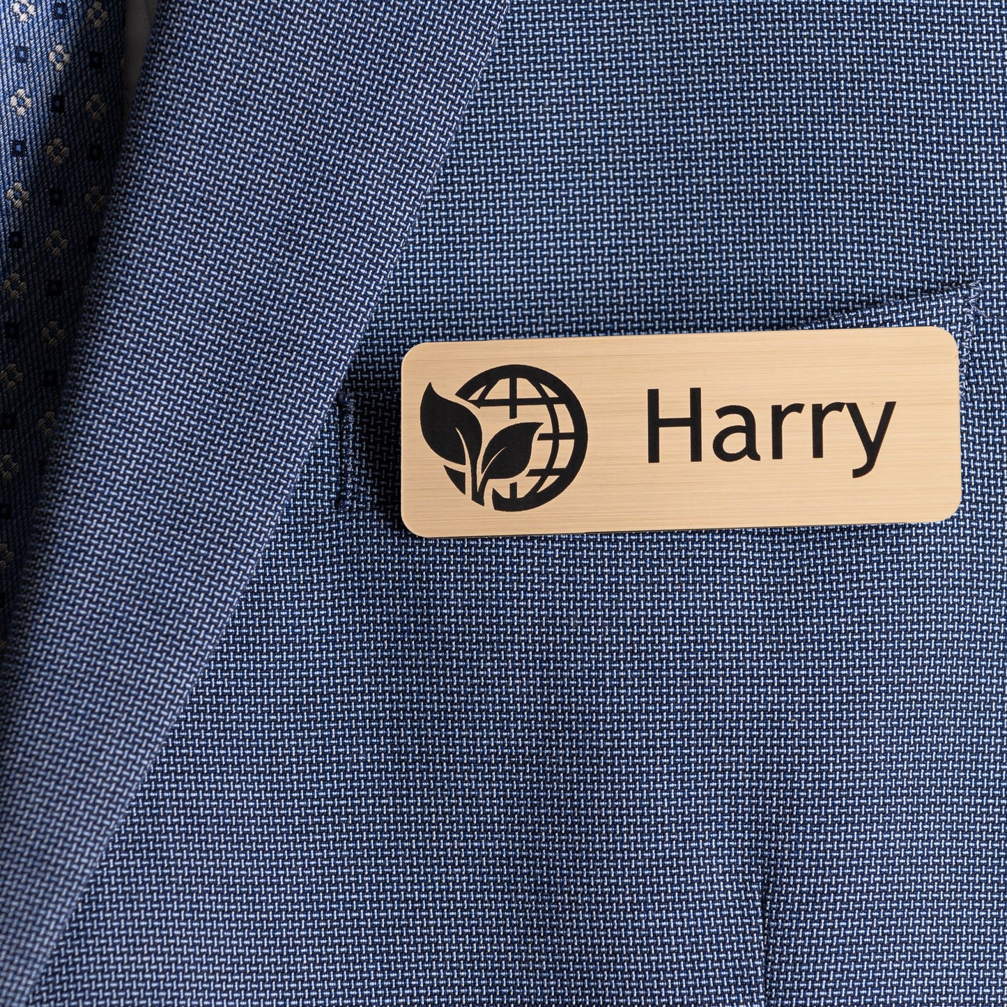 Personalised Metallic Name Badges With Logo