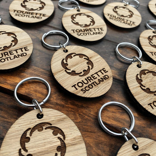 Engraved Wooden Charity Keyrings-Custom Bulk Fundraisers
