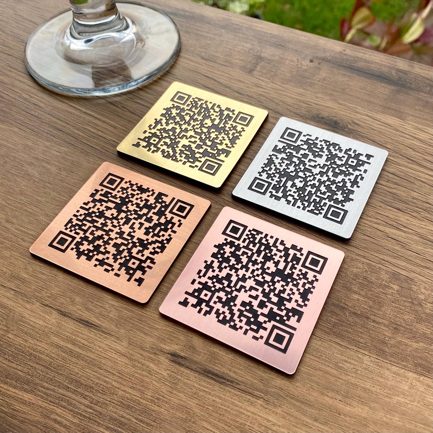 Metal QR Code Stickers - Business Outdoor Signs and Plaques - Made From Flexible Compound Material