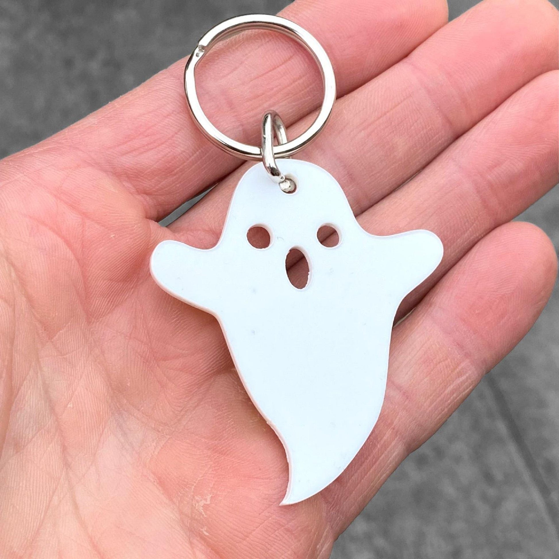 Halloween Ghost Keyrings, Spooky Party Favors, Set of 5