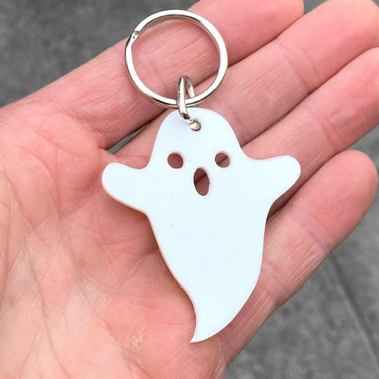 Halloween Ghost Keyrings, Spooky Party Favors, Set of 5